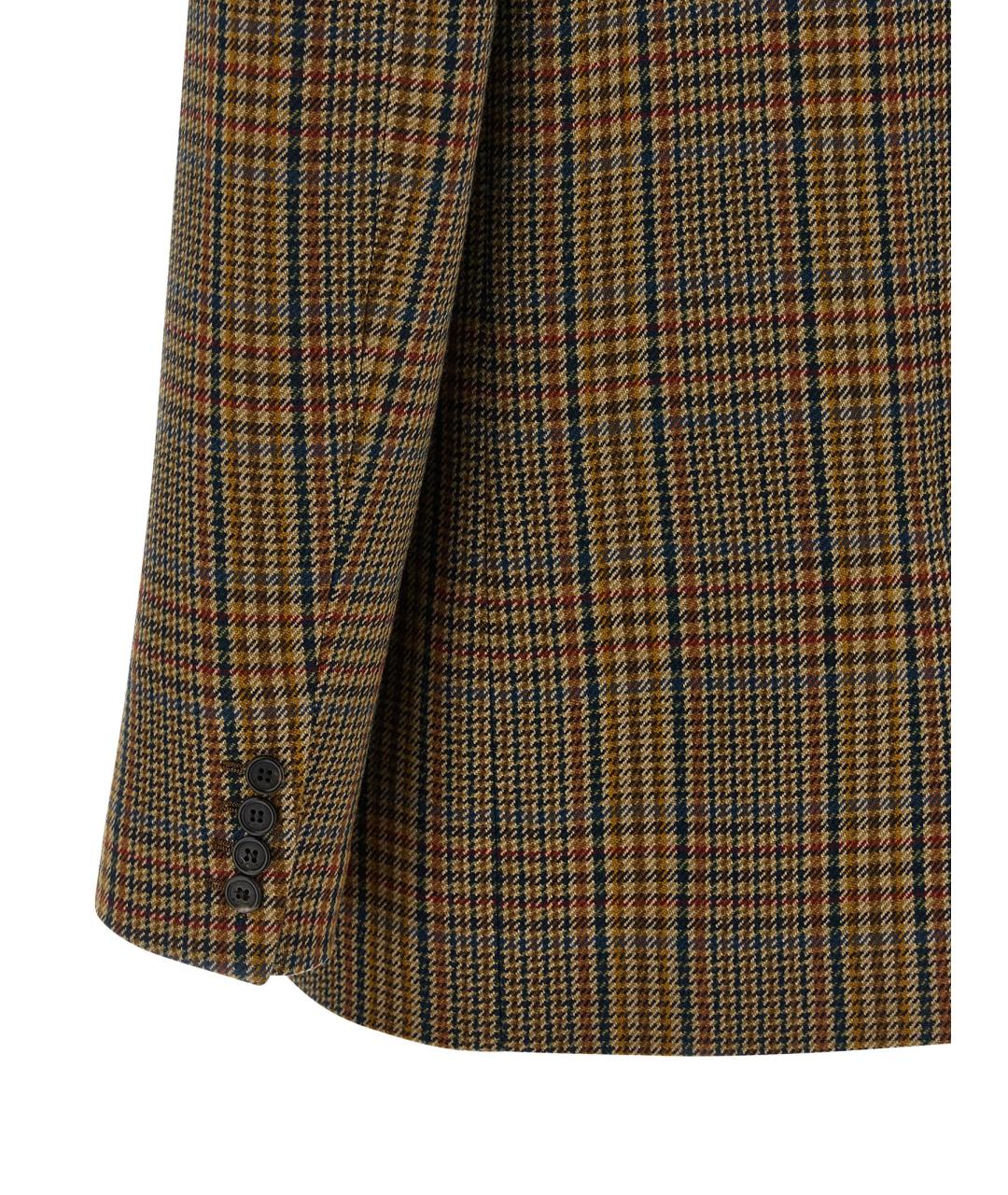 SAINT LAURENT Коричневый шерстяной жакет/пиджак, фото 4