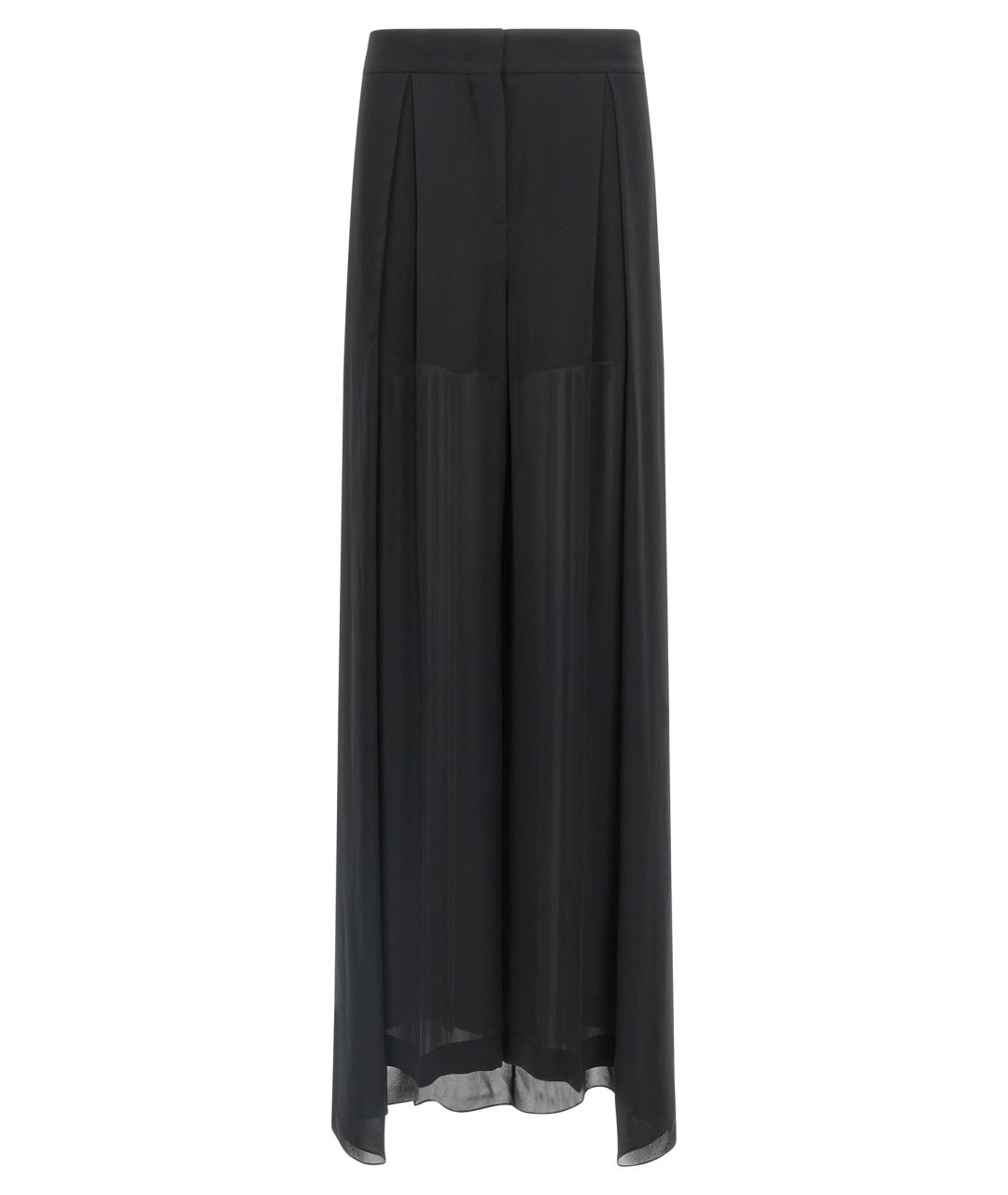 ALBERTA FERRETTI Черные шелковые брюки широкие, фото 1