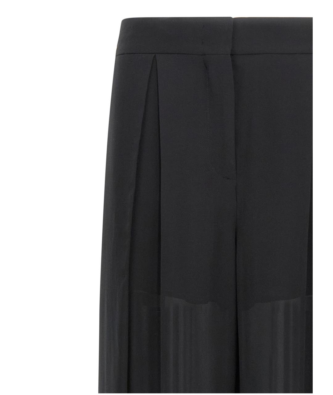 ALBERTA FERRETTI Черные шелковые брюки широкие, фото 3