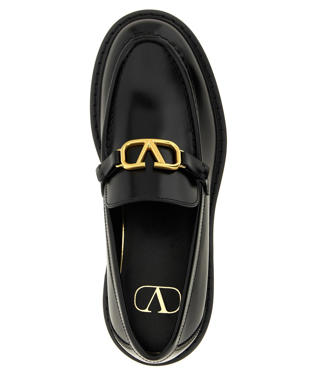 VALENTINO Черные кожаные лоферы, фото 4