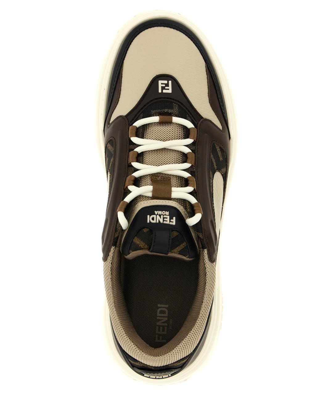 FENDI Мульти кожаные низкие кроссовки / кеды, фото 4