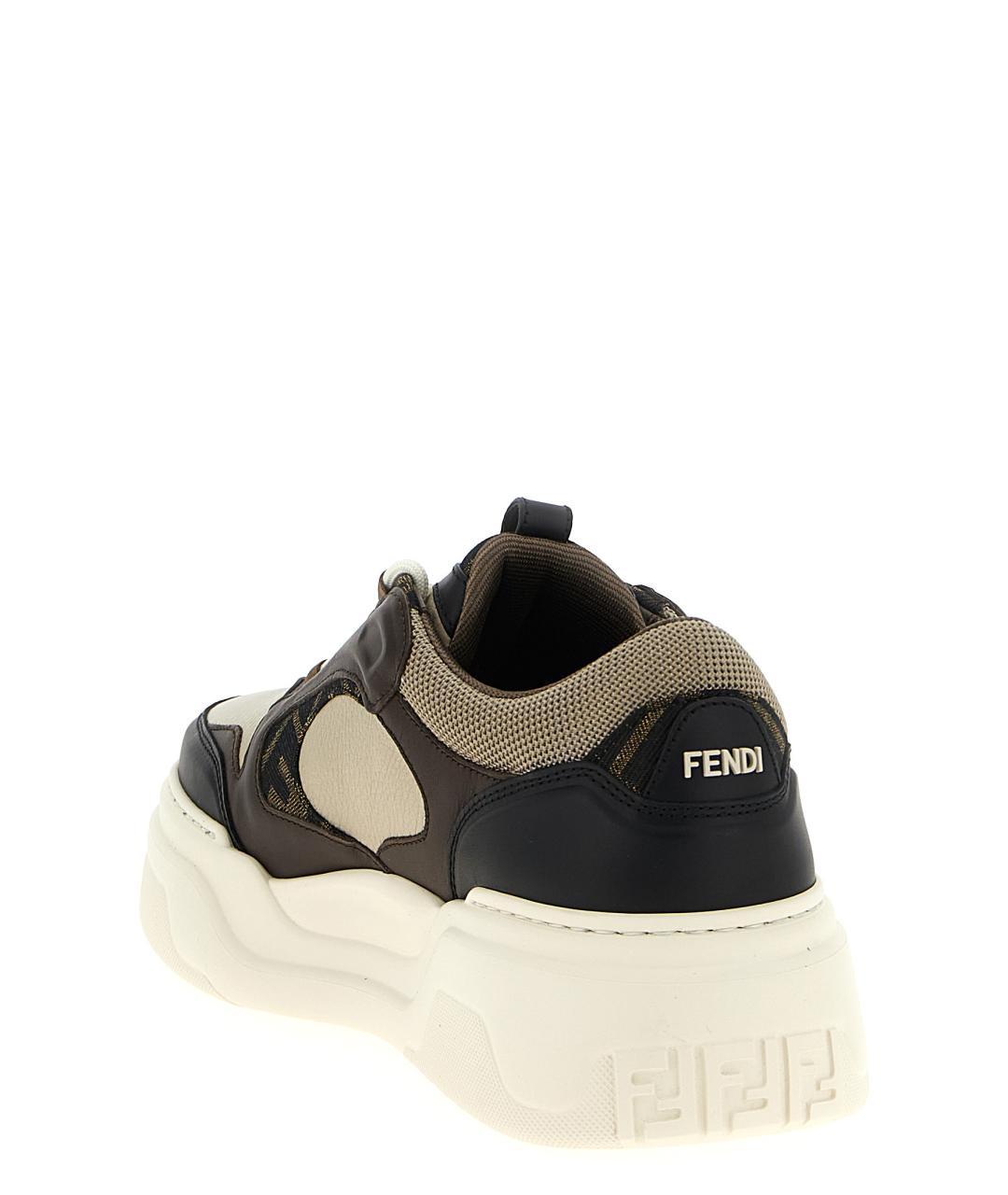 FENDI Мульти кожаные низкие кроссовки / кеды, фото 3