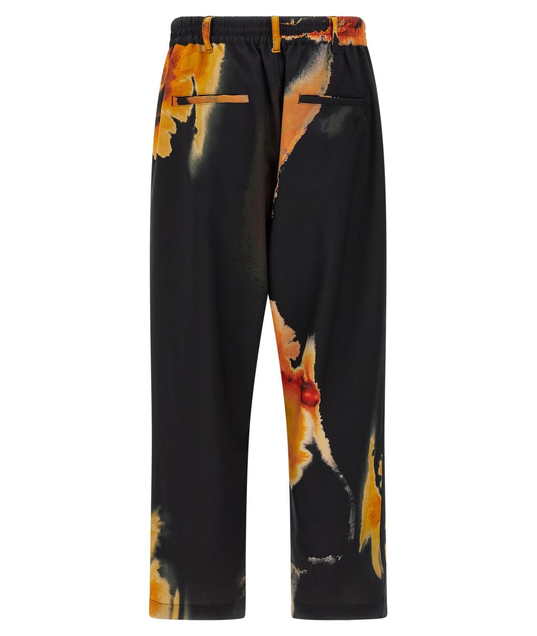 Y-3 Черные синтетические повседневные брюки, фото 2