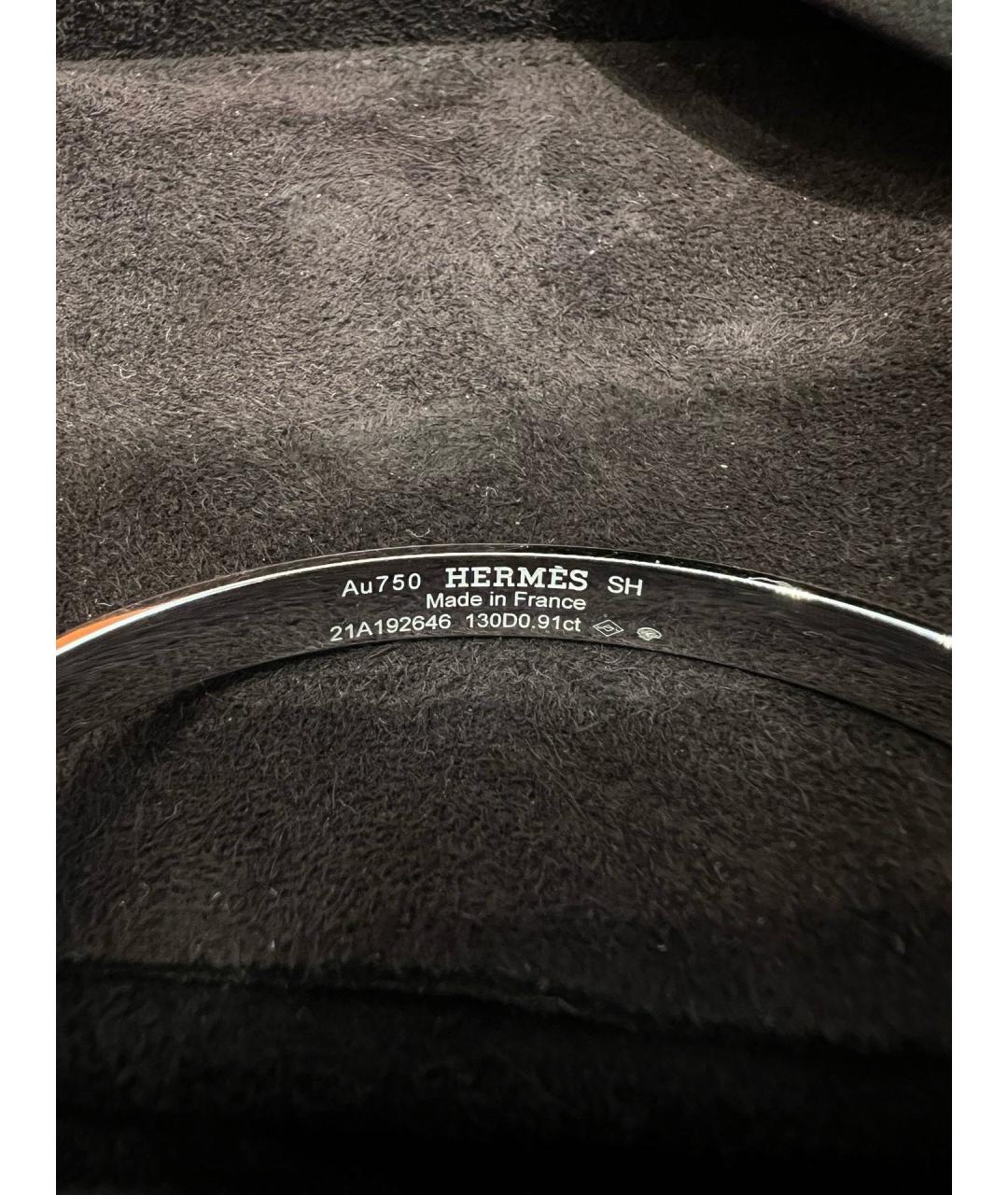 HERMES Серебрянный браслет из белого золота, фото 3
