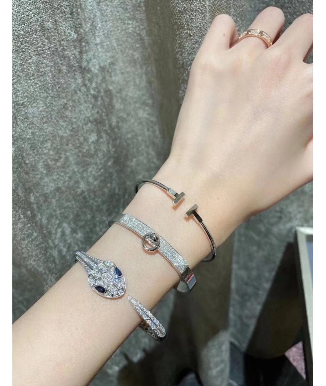 HERMES Серебрянный браслет из белого золота, фото 5