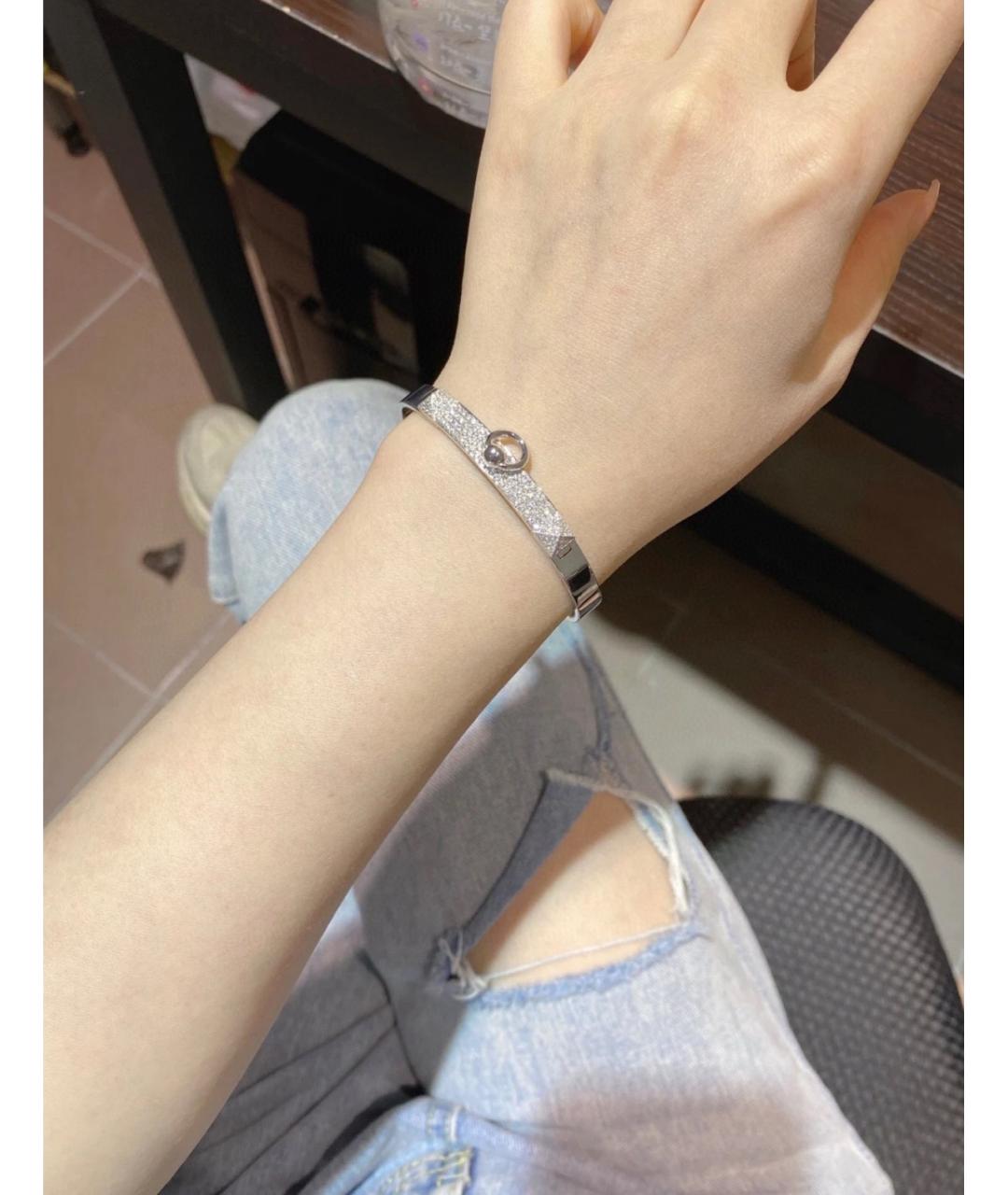 HERMES Серебрянный браслет из белого золота, фото 4