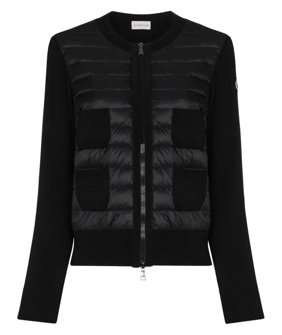MONCLER Черная полиамидовая куртка, фото 1