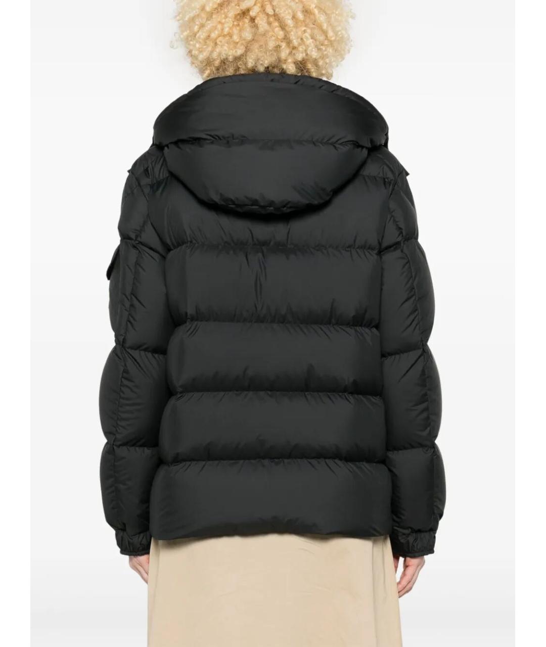 MONCLER Черный полиэстеровый пуховик, фото 5