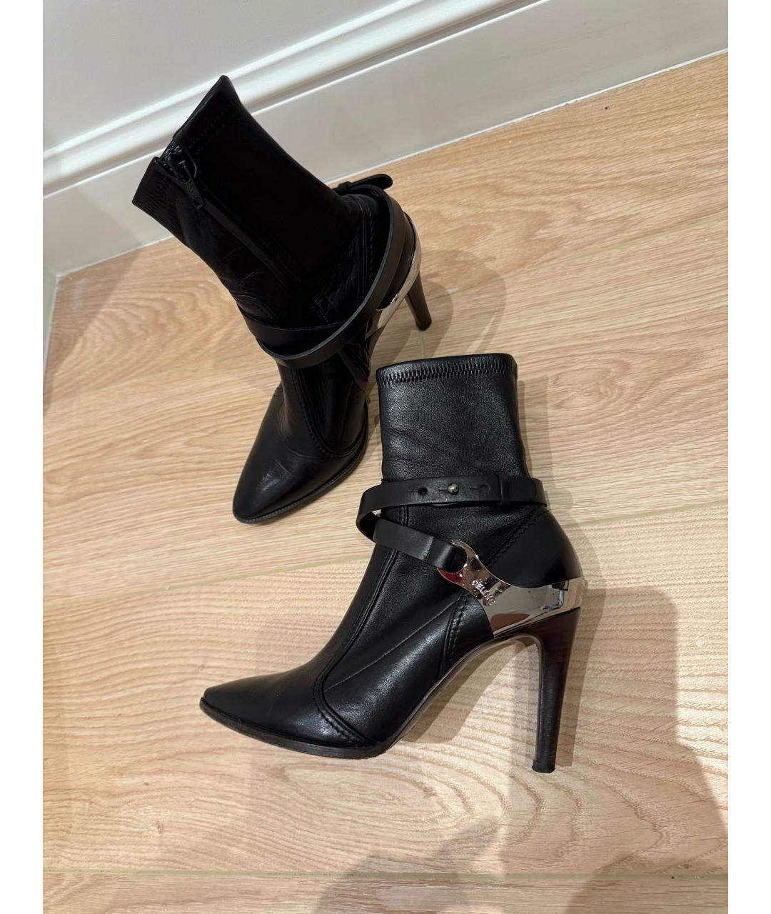 CELINE Черные кожаные ботильоны, фото 6