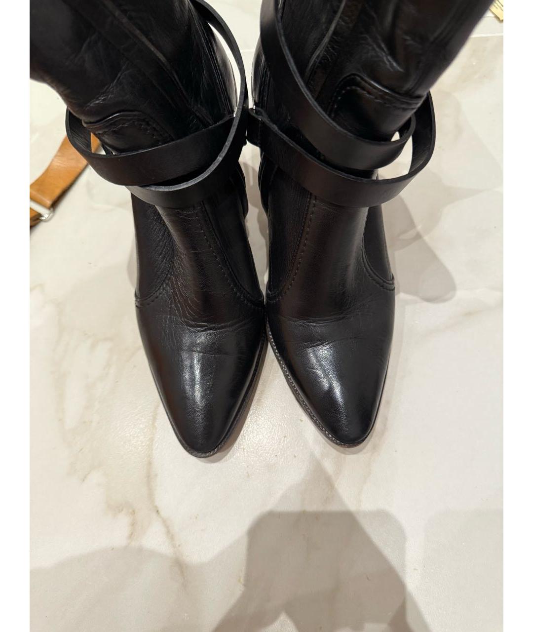 CELINE Черные кожаные ботильоны, фото 2