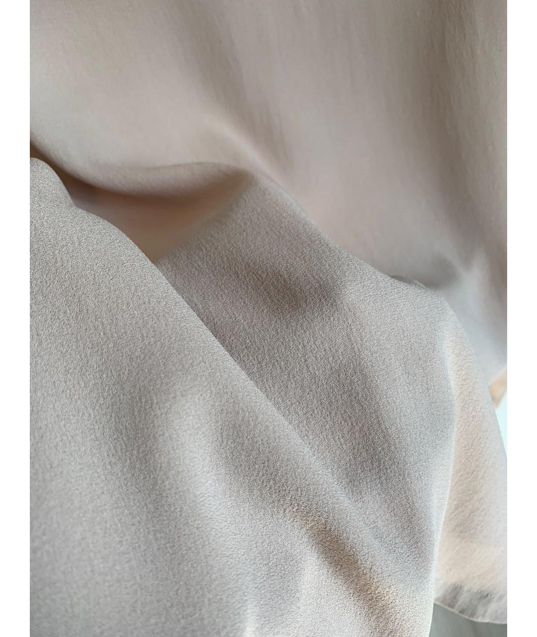 BRUNELLO CUCINELLI Бежевая шелковая блузы, фото 4
