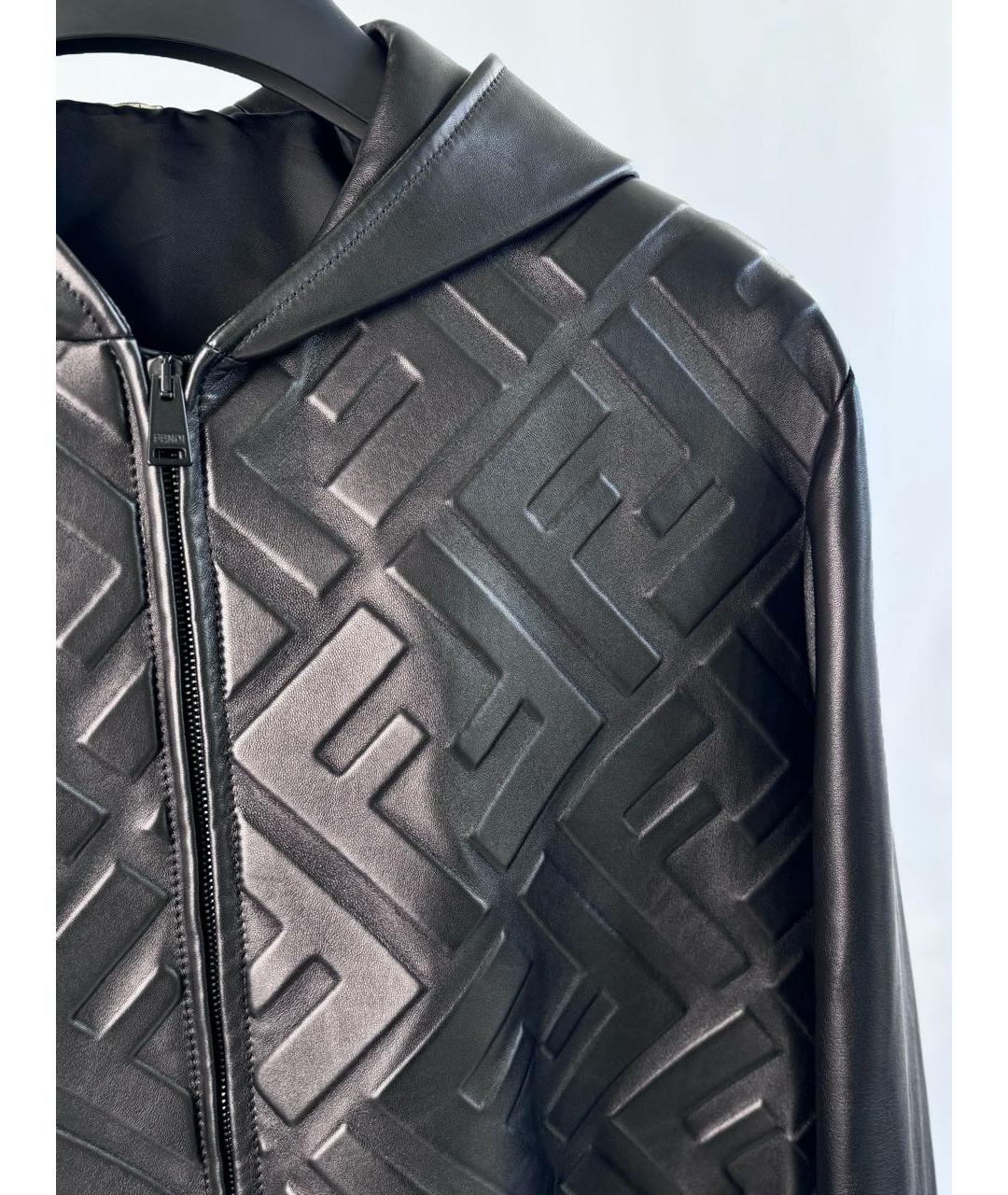 FENDI Серая кожаная куртка, фото 4