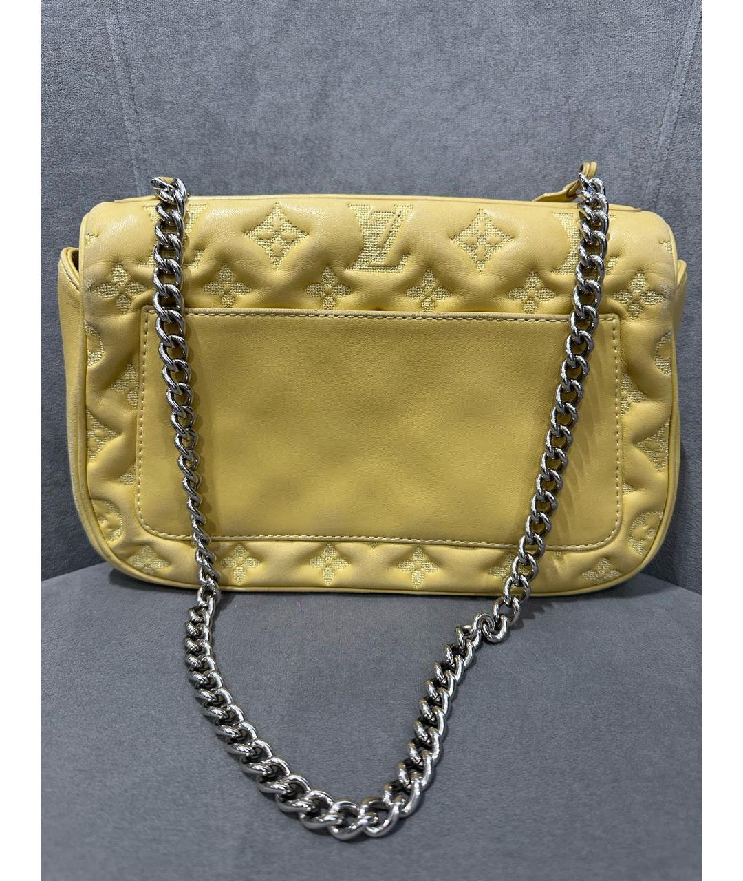 LOUIS VUITTON Желтая кожаная сумка через плечо, фото 2