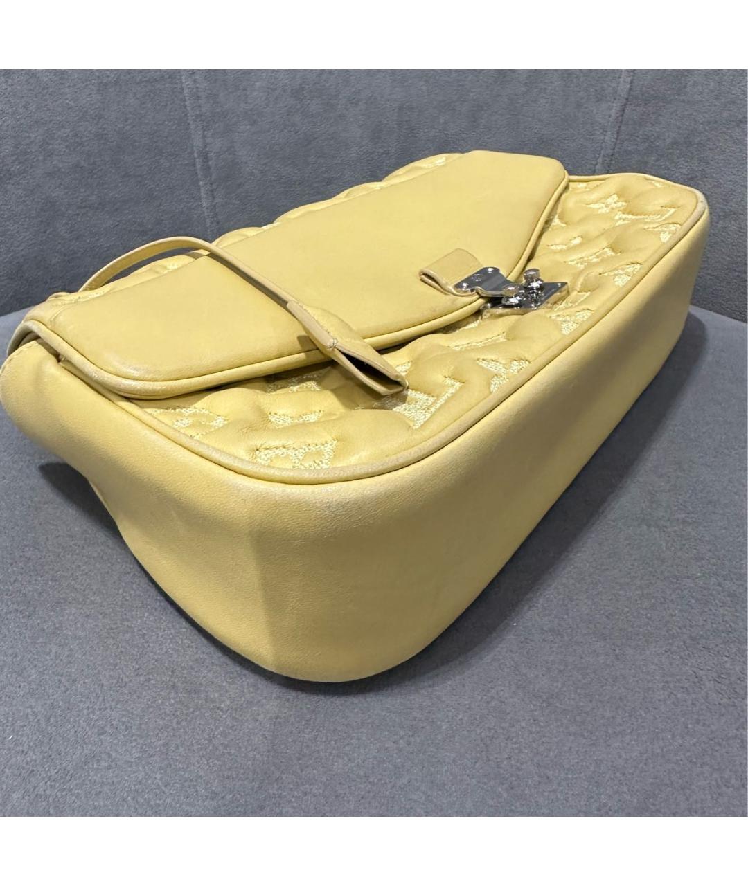 LOUIS VUITTON Желтая кожаная сумка через плечо, фото 3