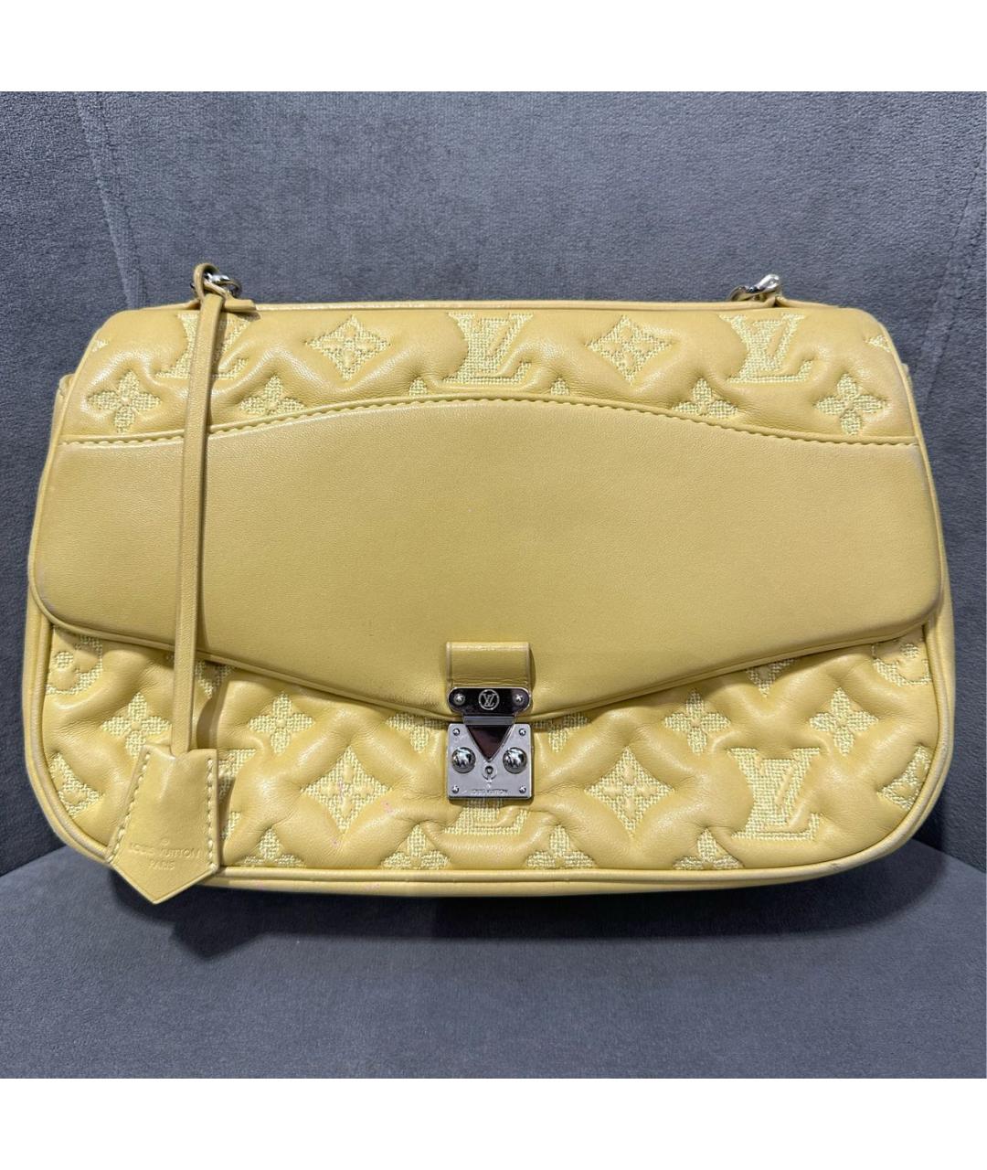 LOUIS VUITTON Желтая кожаная сумка через плечо, фото 8