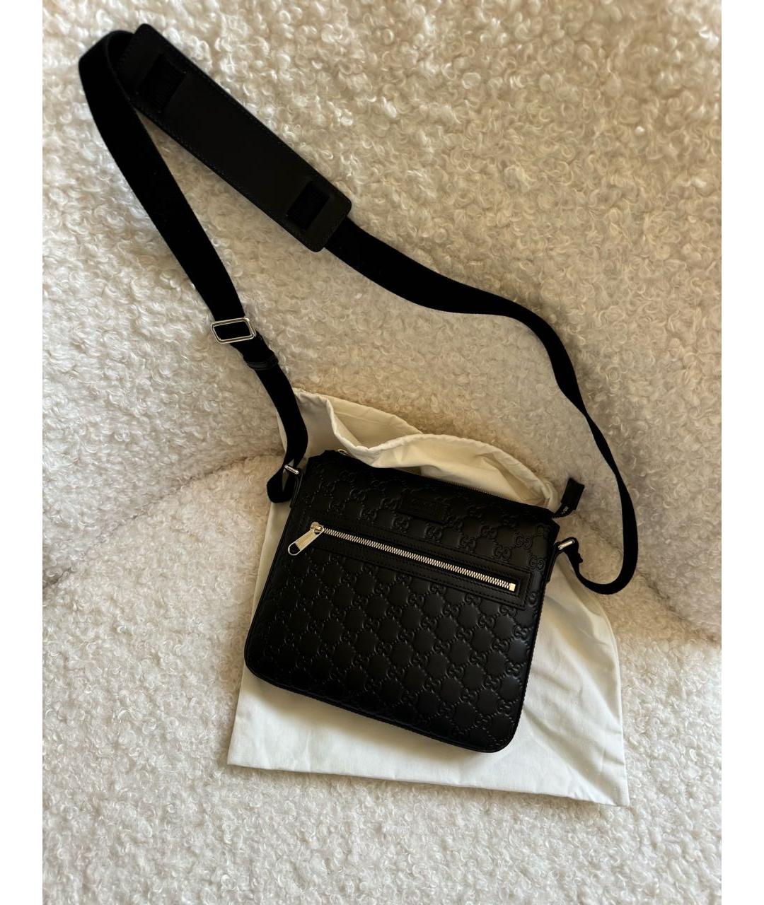 GUCCI Черная кожаная сумка на плечо, фото 2