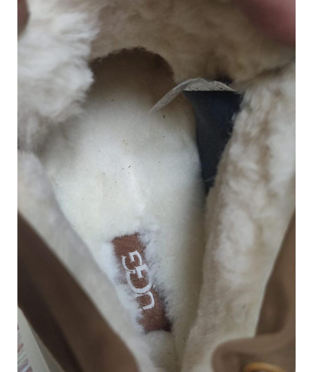 UGG AUSTRALIA Коричневые замшевые высокие ботинки, фото 7