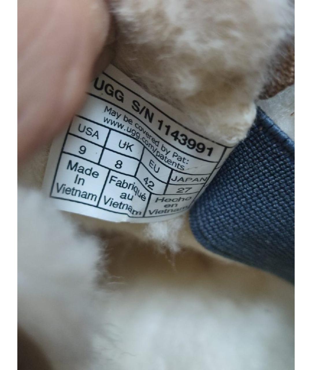 UGG AUSTRALIA Коричневые замшевые высокие ботинки, фото 8