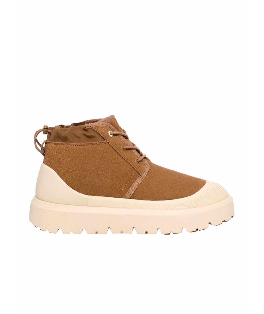 UGG AUSTRALIA Коричневые замшевые высокие ботинки, фото 1
