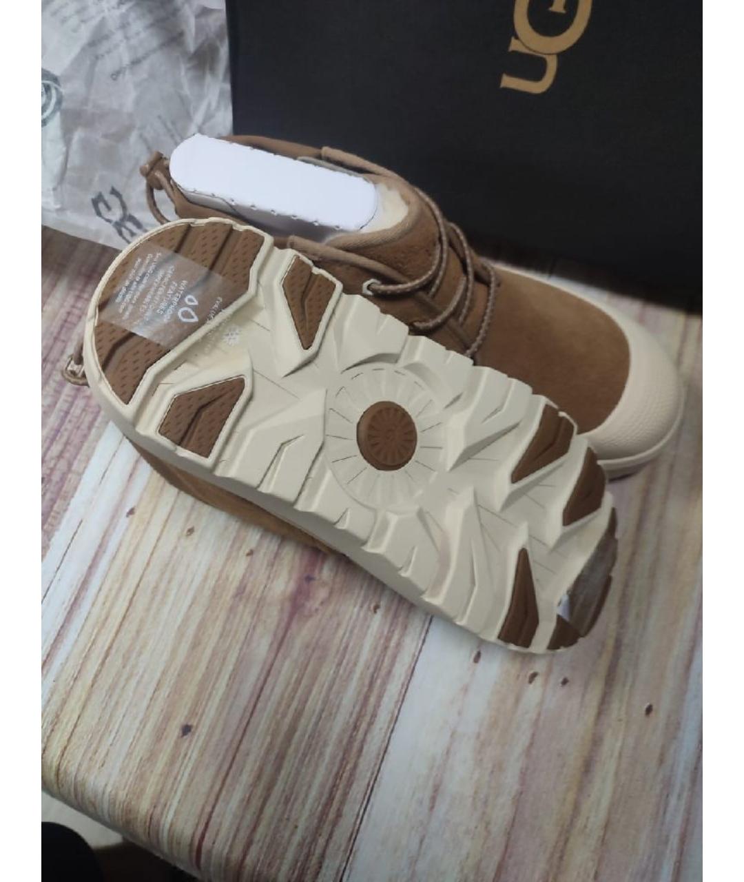 UGG AUSTRALIA Коричневые замшевые высокие ботинки, фото 6