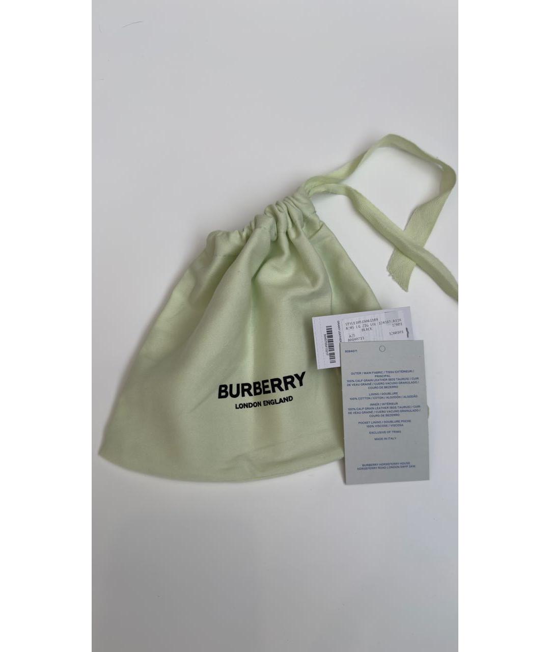 BURBERRY Черный кожаный кошелек, фото 5