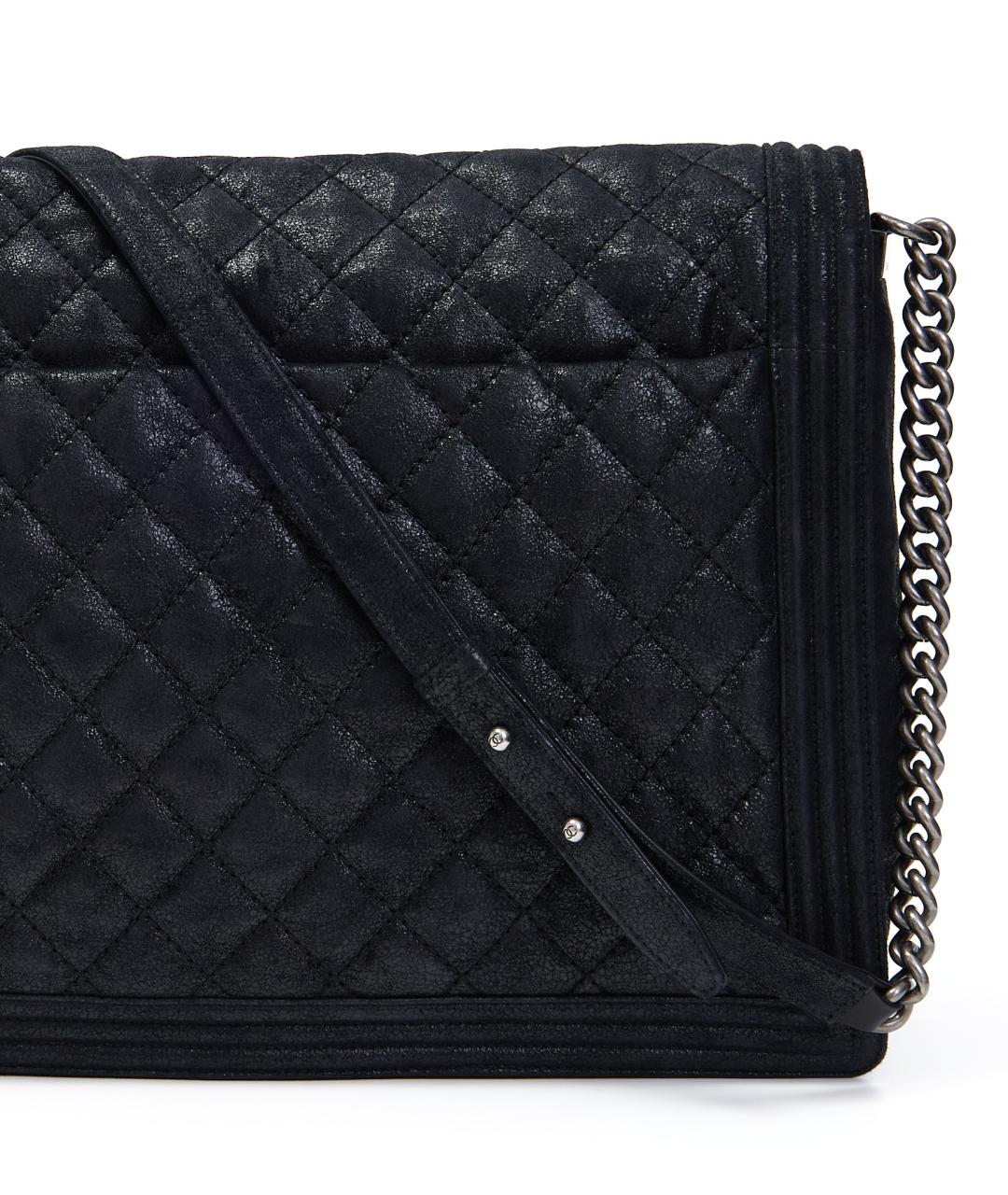 CHANEL Черная кожаная сумка через плечо, фото 4