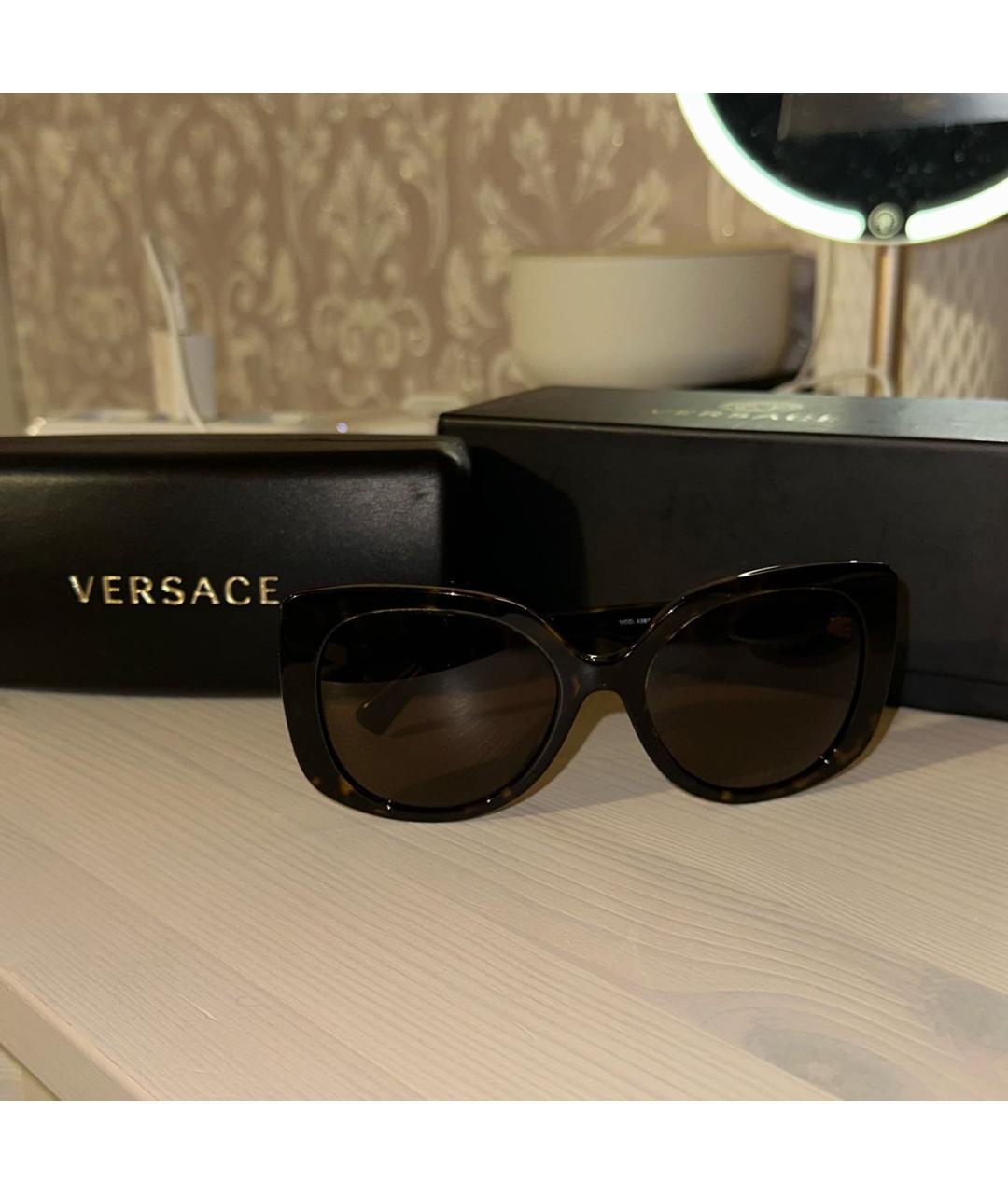 VERSACE Коричневые солнцезащитные очки, фото 9