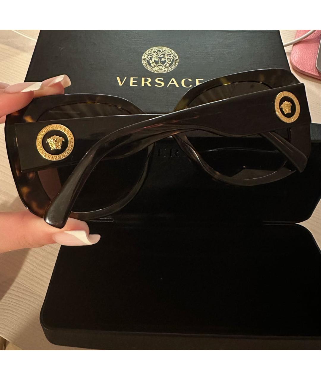 VERSACE Коричневые солнцезащитные очки, фото 5