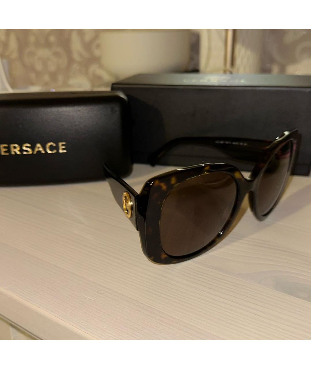 VERSACE Коричневые солнцезащитные очки, фото 2