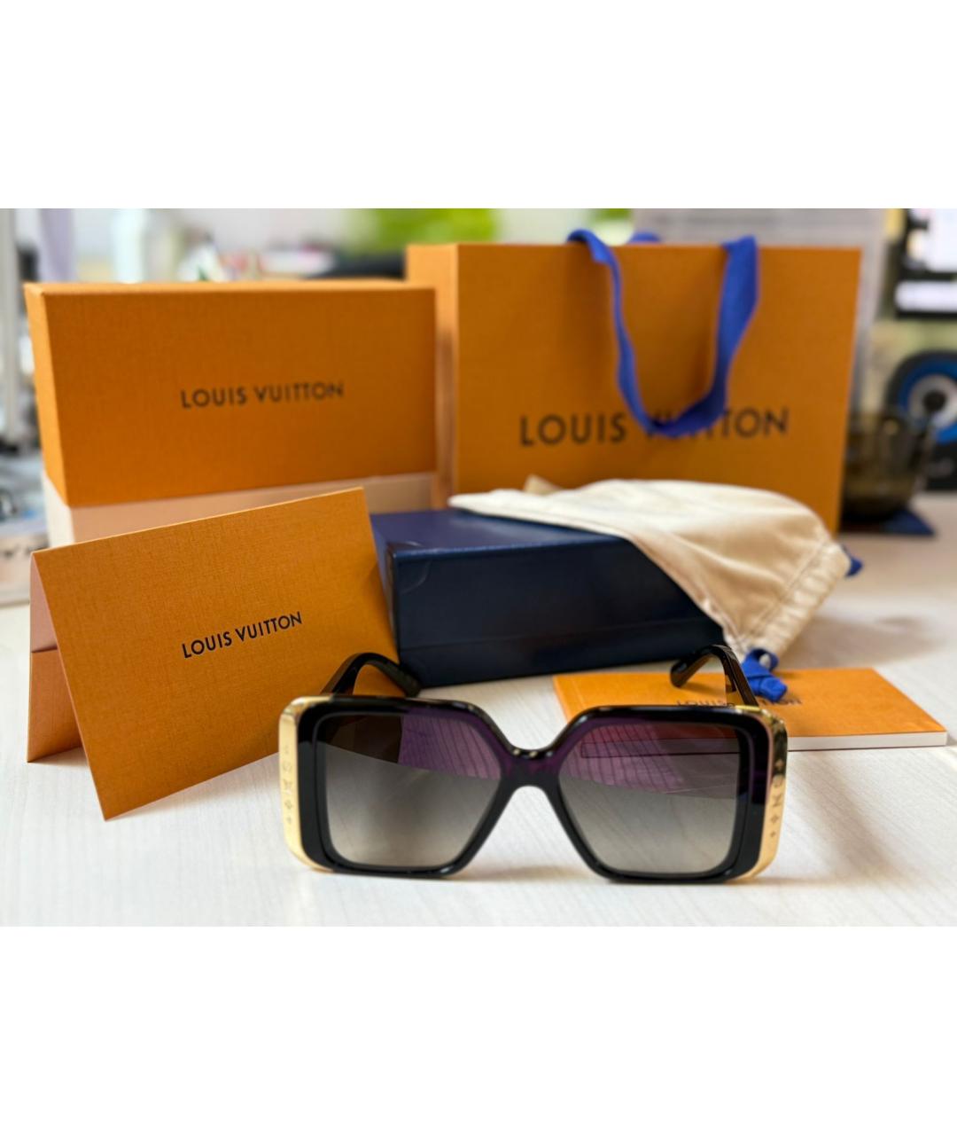 LOUIS VUITTON Черные пластиковые солнцезащитные очки, фото 5