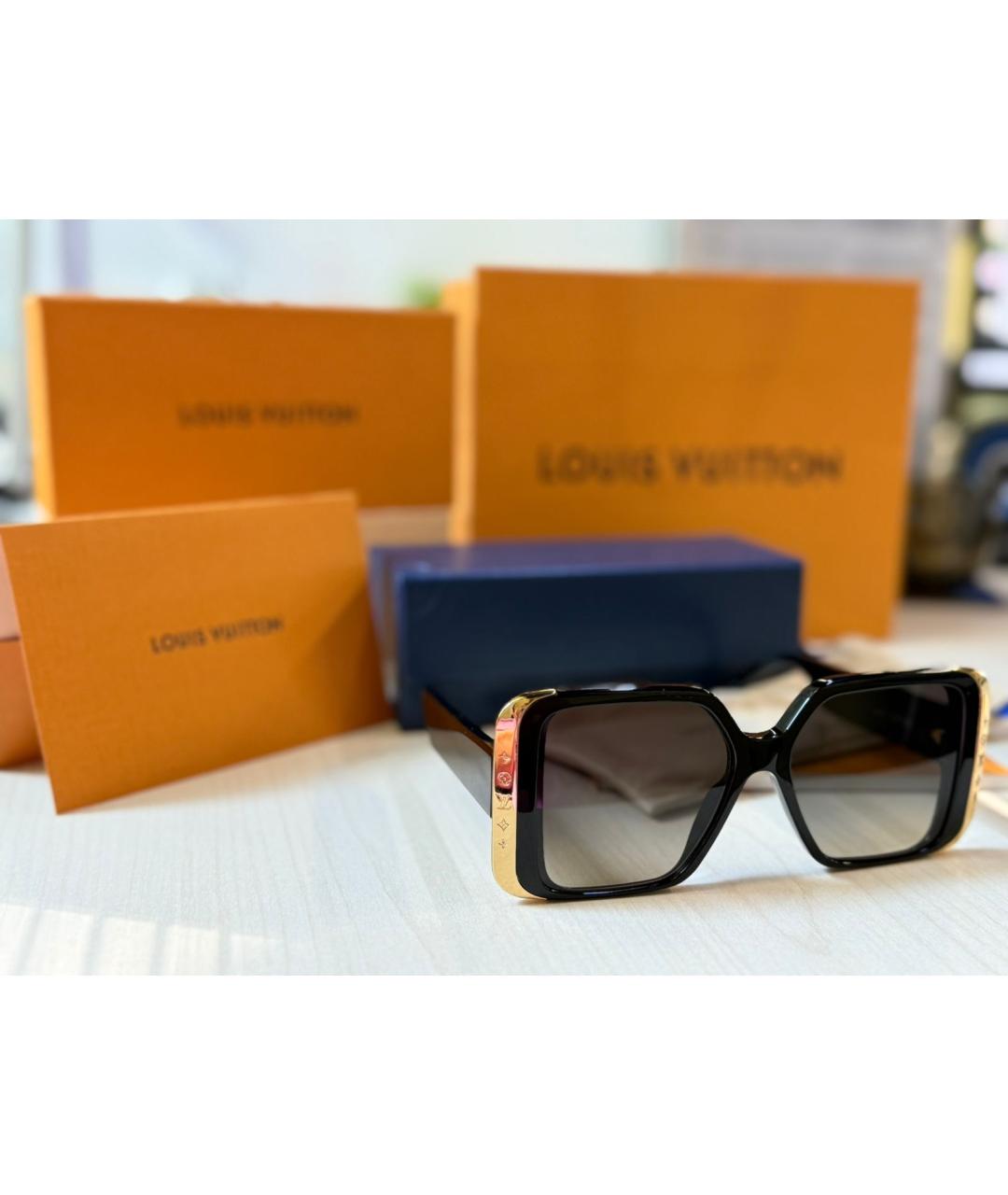 LOUIS VUITTON Черные пластиковые солнцезащитные очки, фото 7