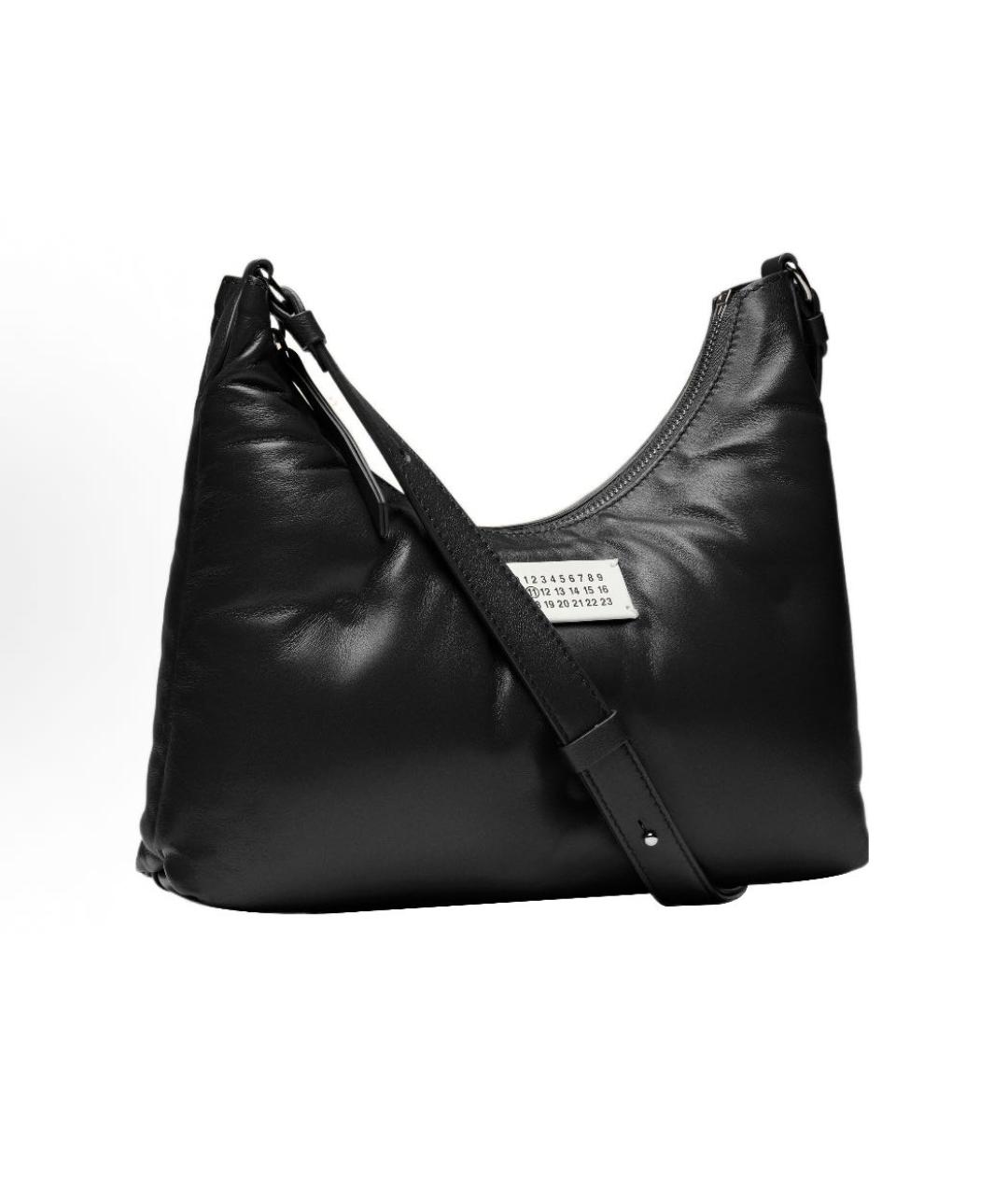 MAISON MARGIELA Черная кожаная сумка через плечо, фото 3