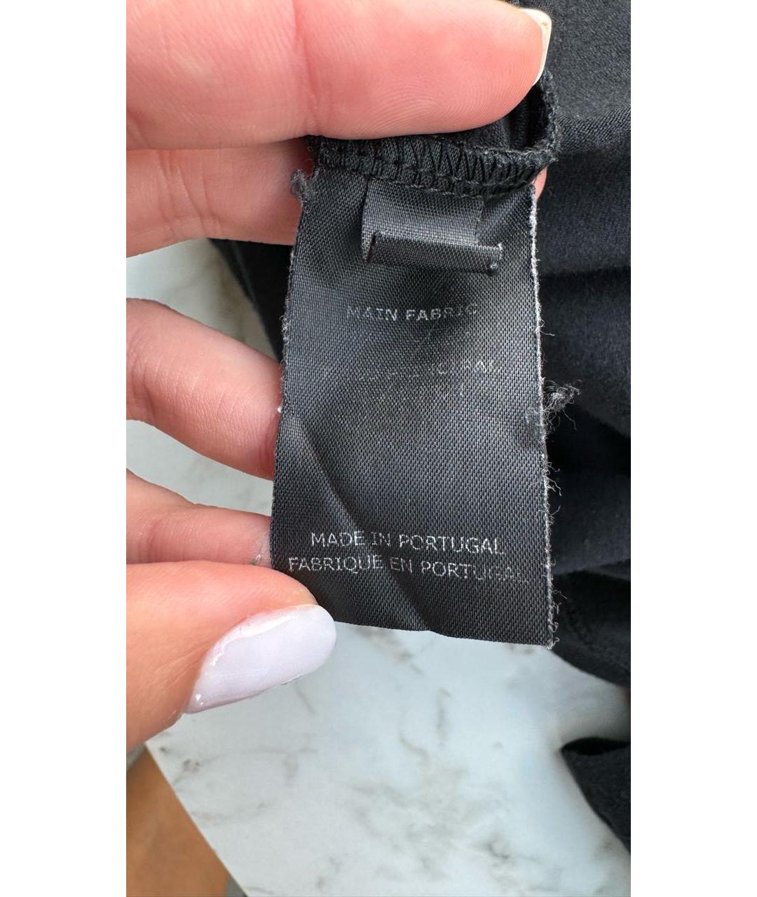 VETEMENTS Черная хлопковая футболка, фото 6