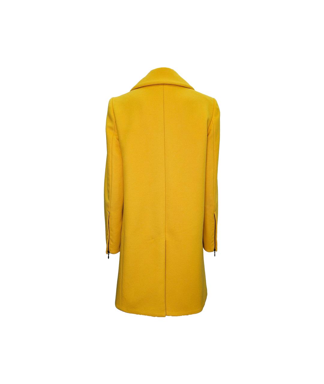 SPORTMAX Желтое шерстяное пальто, фото 2