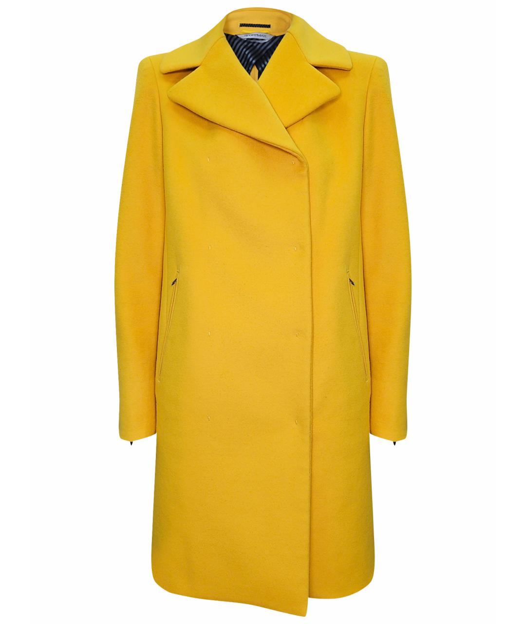 SPORTMAX Желтое шерстяное пальто, фото 1