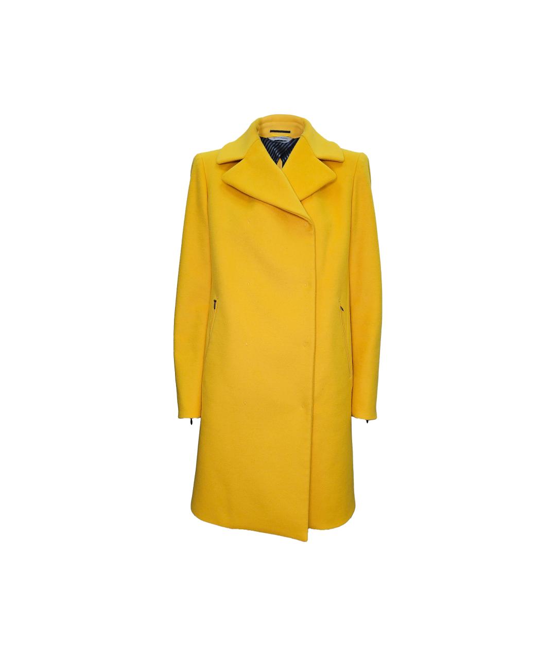 SPORTMAX Желтое шерстяное пальто, фото 8