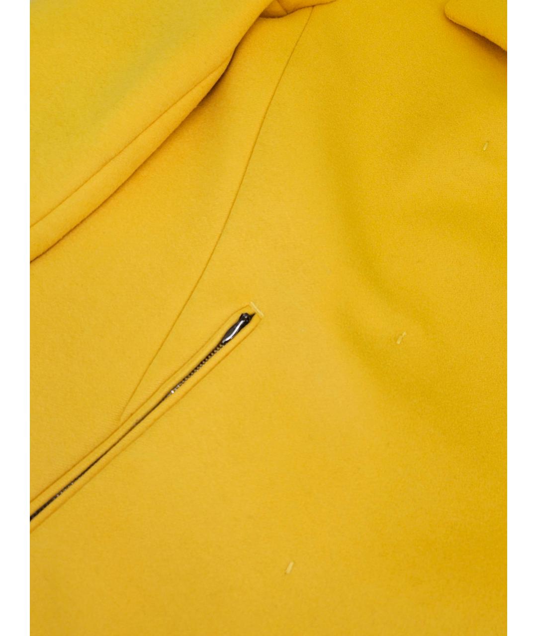 SPORTMAX Желтое шерстяное пальто, фото 5