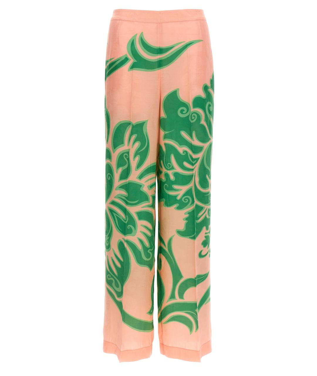 ETRO Розовые вискозные прямые брюки, фото 1