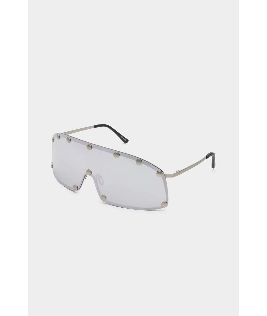 RICK OWENS Серебряные металлические солнцезащитные очки, фото 2