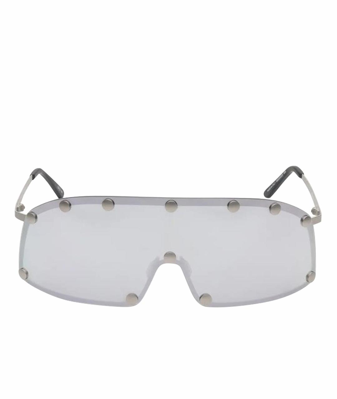 RICK OWENS Серебряные металлические солнцезащитные очки, фото 1