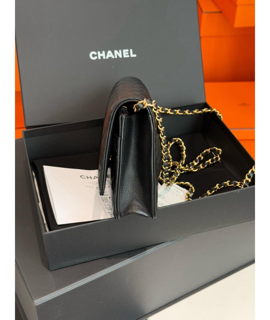 CHANEL Черная кожаная сумка тоут, фото 3
