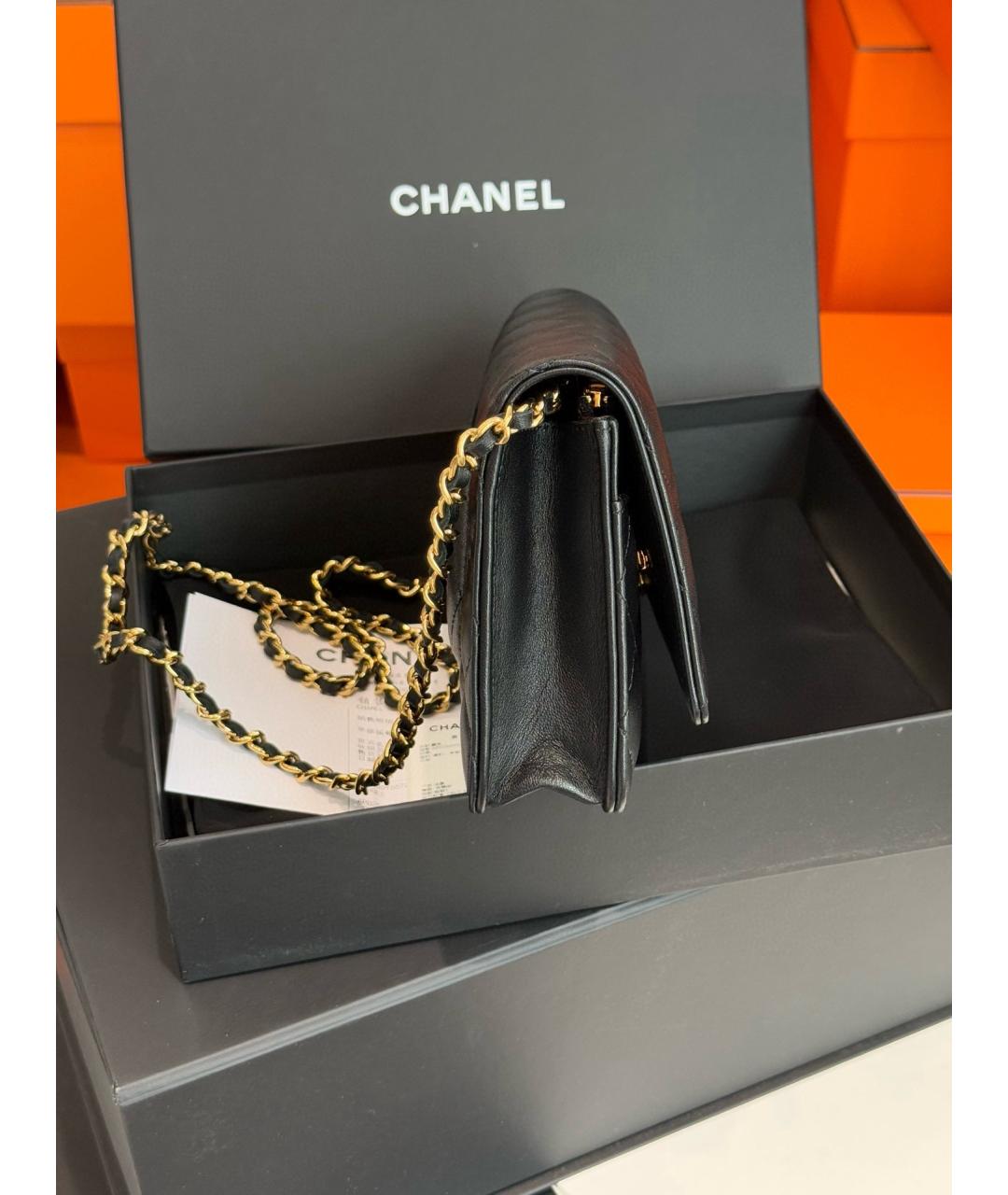 CHANEL Черная кожаная сумка тоут, фото 4