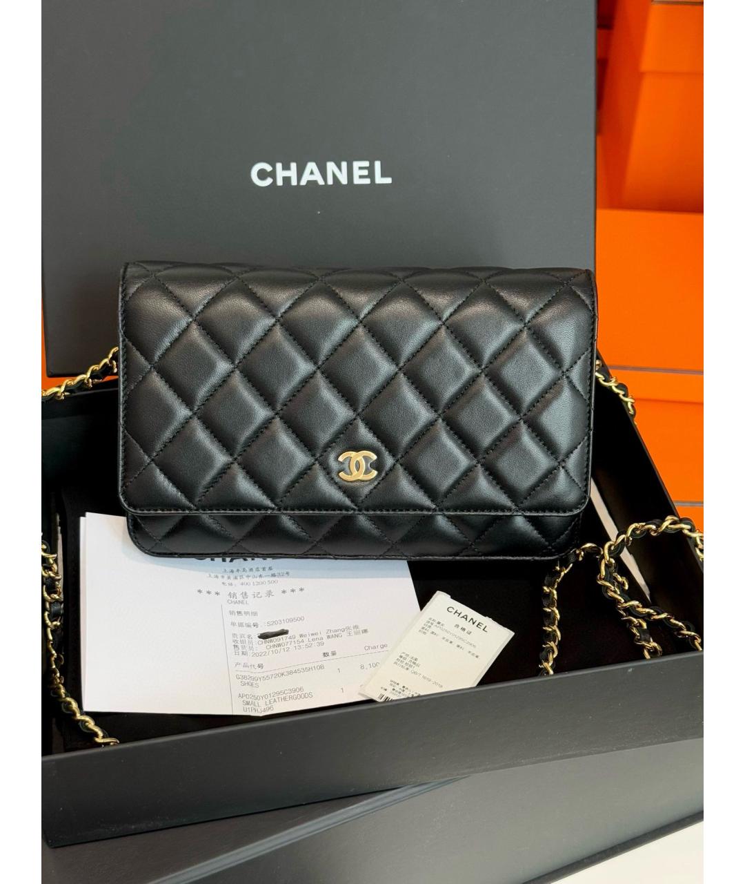 CHANEL Черная кожаная сумка тоут, фото 7
