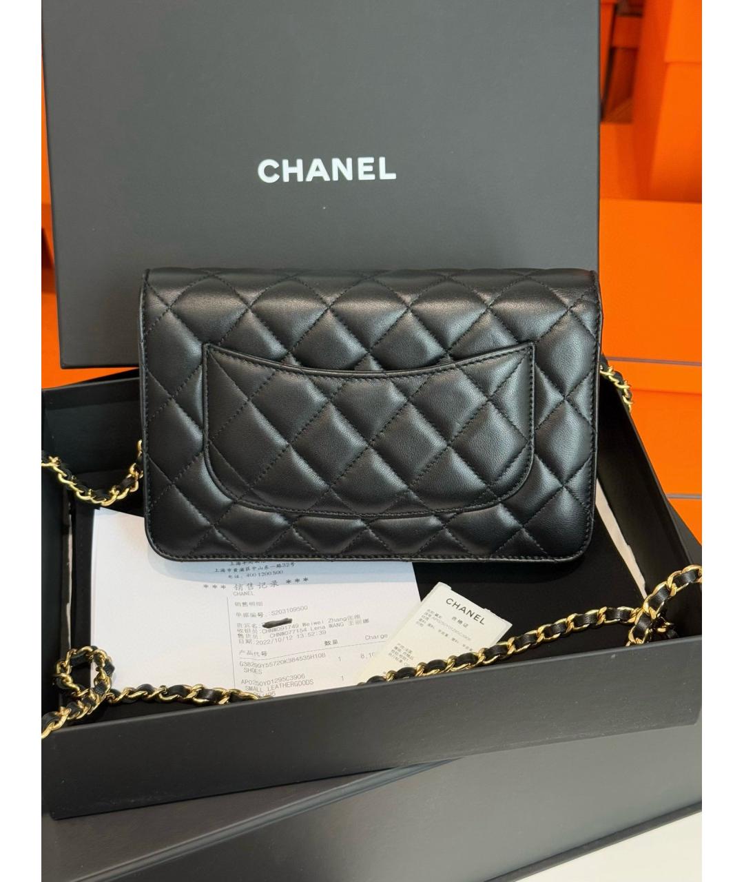 CHANEL Черная кожаная сумка тоут, фото 2