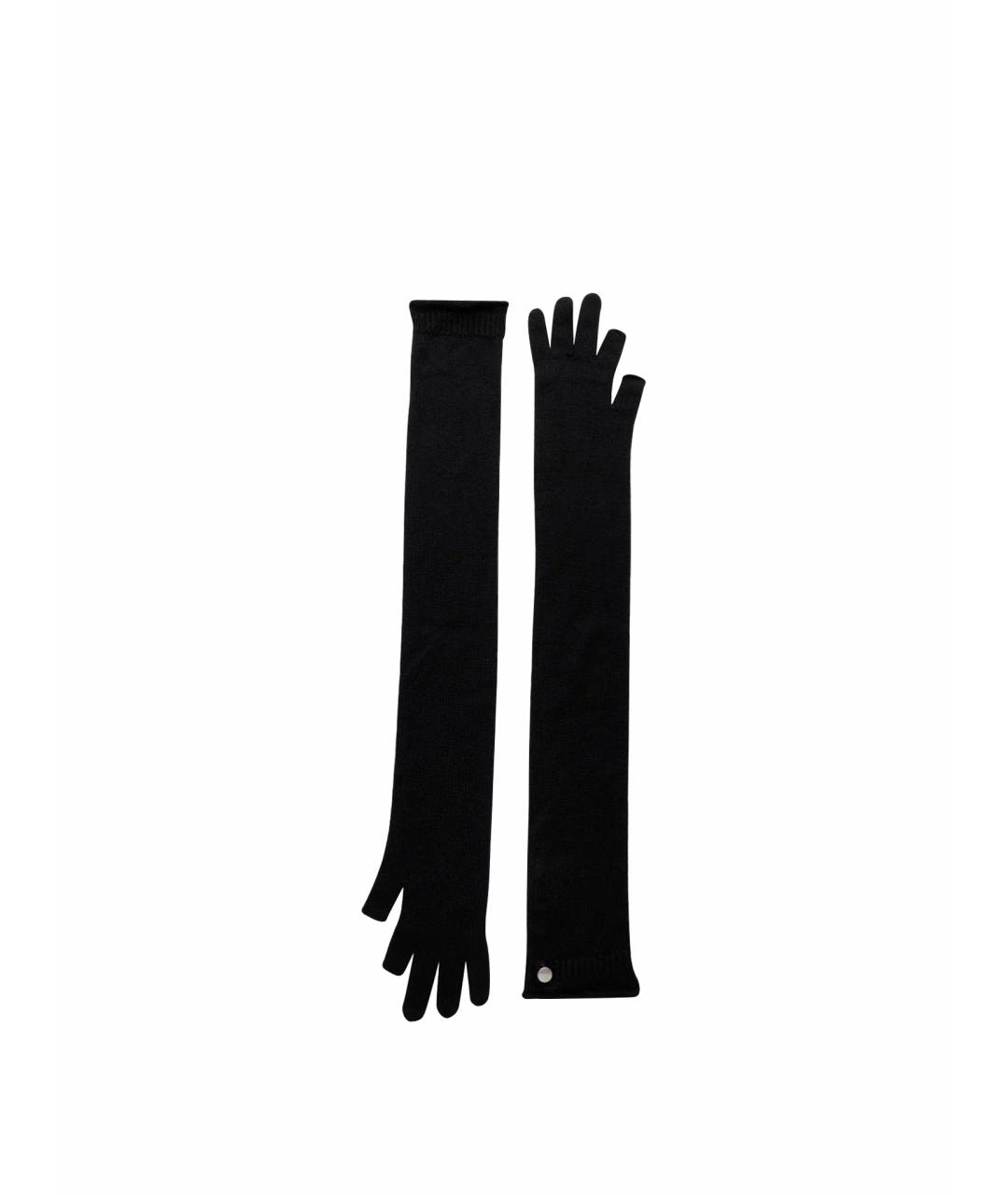 RICK OWENS Черные шерстяные перчатки, фото 1