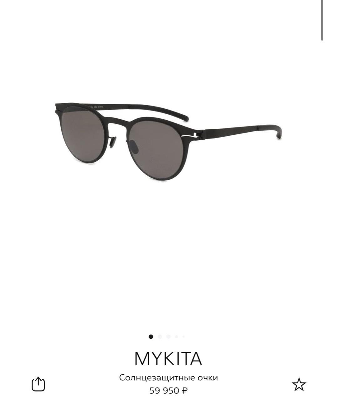 MYKITA Черные металлические солнцезащитные очки, фото 2