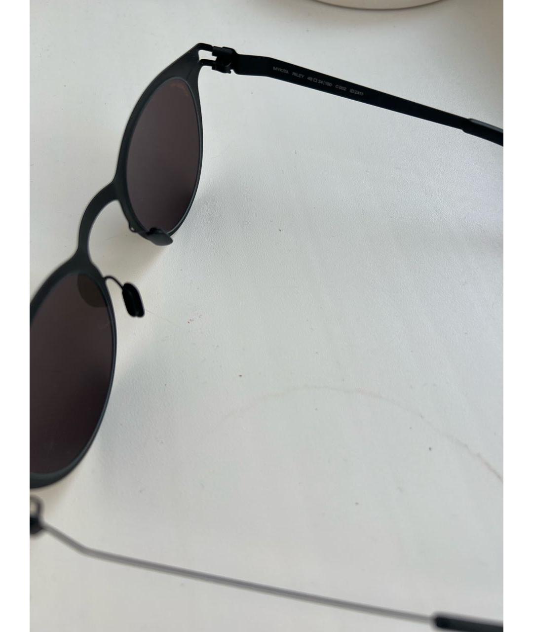 MYKITA Черные металлические солнцезащитные очки, фото 4