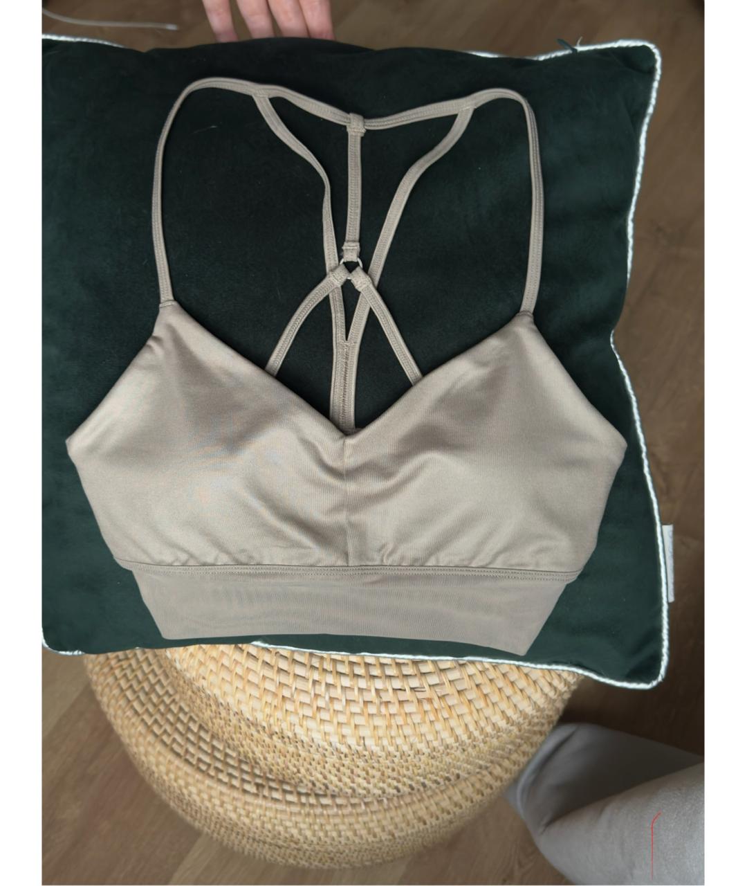 ALO YOGA Бежевая майка, фото 9