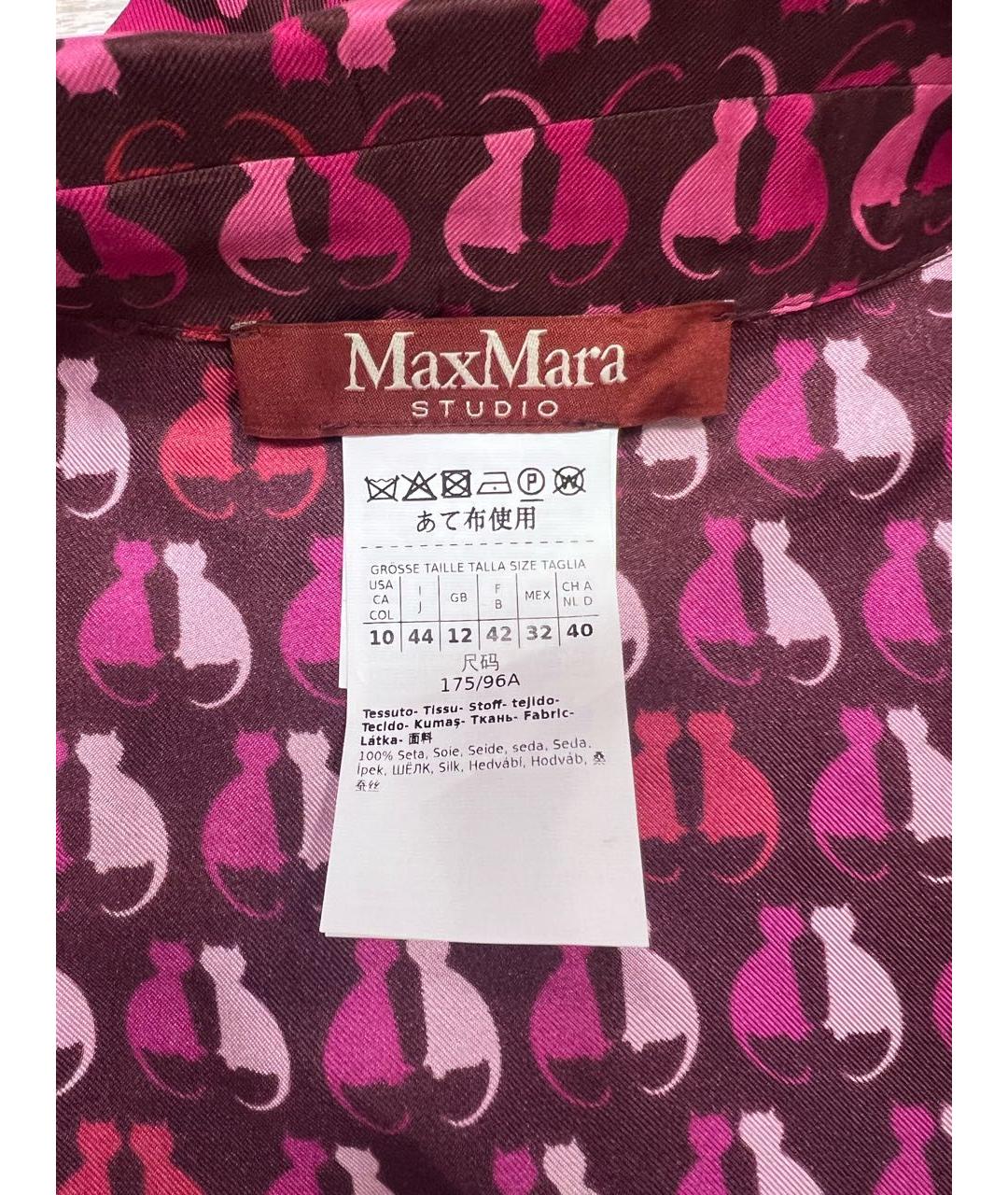 MAX MARA Мульти шелковый костюм с брюками, фото 6
