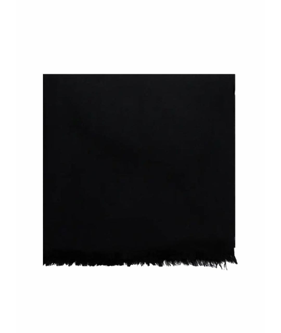 RICK OWENS Черный шерстяной шарф, фото 1